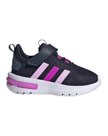 Pantofi sport cu velcro si insertii de piele ecologica Racer TR23, Fucsia/Albastru ultramarin/Lila