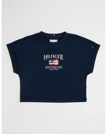 Tricou de bumbac cu imprimeu logo, Albastru ultramarin
