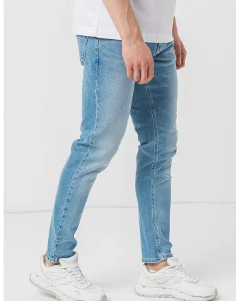 Blugi slim fit conici Austin, Albastru deschis