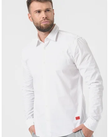 Camasa slim fit Ermo, Alb