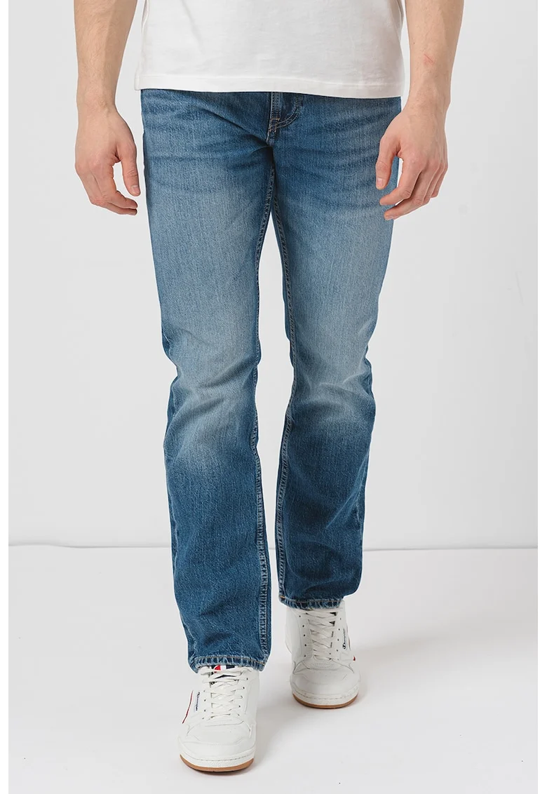 Blugi slim fit cu aspect decolorat Angels, Albastru