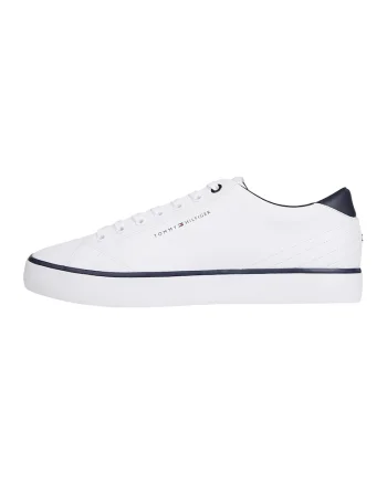 Pantofi sport din piele si piele ecologica, Alb