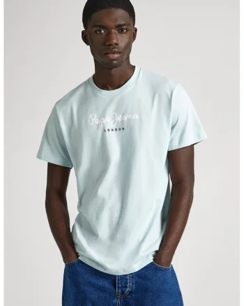 Tricou din bumbac Eggo, Albastru deschis