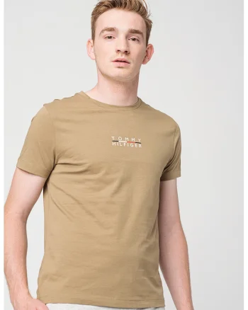 Tricou barbati  MW0MW24547_04, Alb/Kaki
