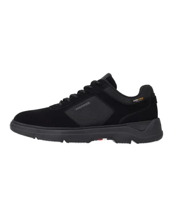 Pantofi sport de piele intoarsa cu insertii textile, Negru