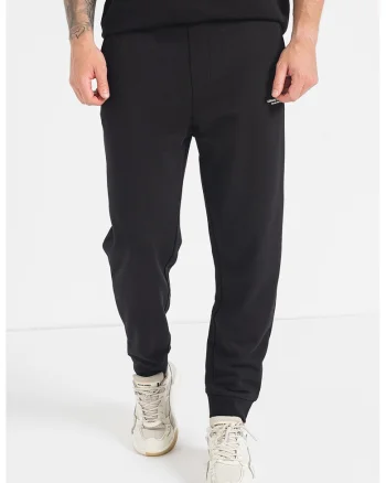 Pantaloni sport uni de bumbac, Negru