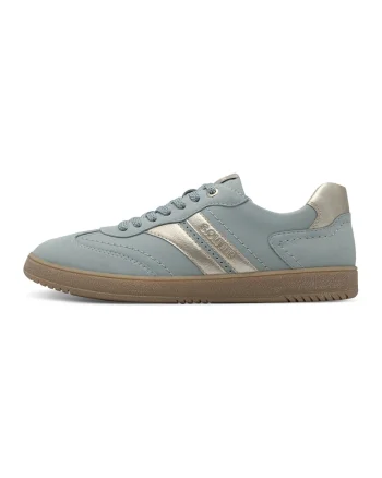 Pantofi sport cu garnituri contrastante, Auriu/Albastru prafuit