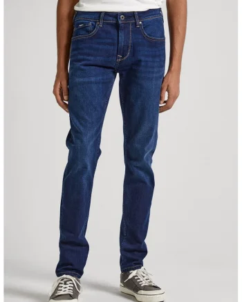 Blugi skinny cu talie medie Finsbury, Albastru inchis