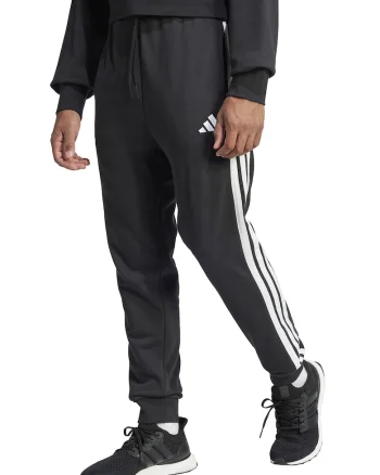 Pantaloni de trening cu logo si snur, Alb/Negru
