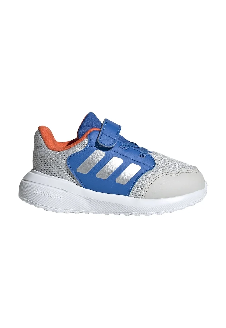 Pantofi sport Tensaur Run 3.0 cu velcro, Gri deschis/Albastru royal