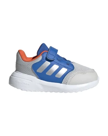 Pantofi sport Tensaur Run 3.0 cu velcro, Gri deschis/Albastru royal