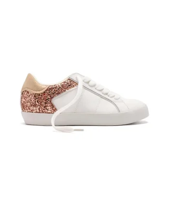 Pantofi sport flatform cu detaliu stralucitor, Alb