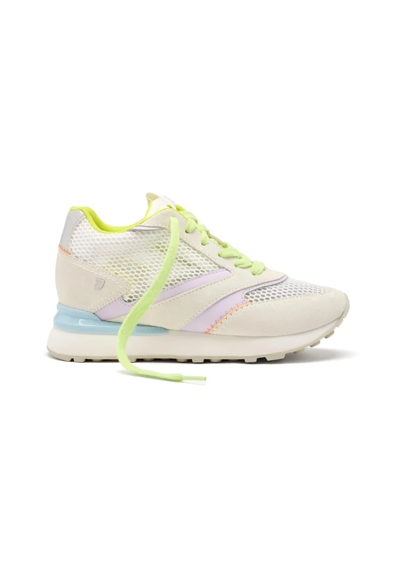 Pantofi sport din plasa cu garnituri din piele Larrabee, Alb