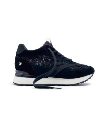 Pantofi sport din piele intoarsa cu garnituri din dantela Milladore, Negru