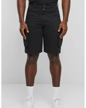 Bermude cargo slim fit, Negru