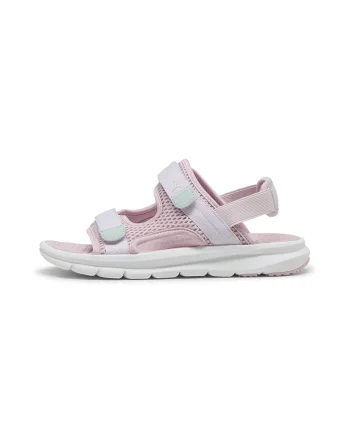 Sandale cu velcro Evolve, Alb/Roz pastel
