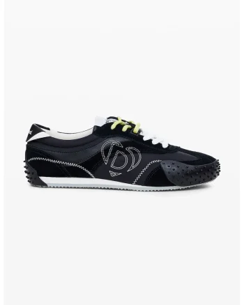 Pantofi sport cu garnituri din piele si piele intoarsa