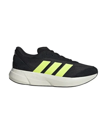 Pantofi sport cu insertii de piele intoarsa Lightshift, Negru/Verde neon