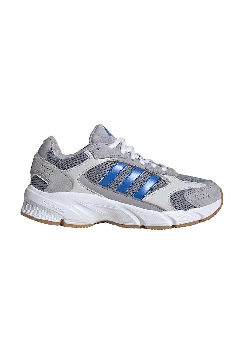 Pantofi sport cu logo si garnituri din piele intoarsa Crazychaos 2000, Gri deschis/Albastru