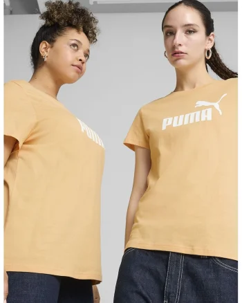 Tricou de bumbac ESS No. 1, Alb/Portocaliu pal