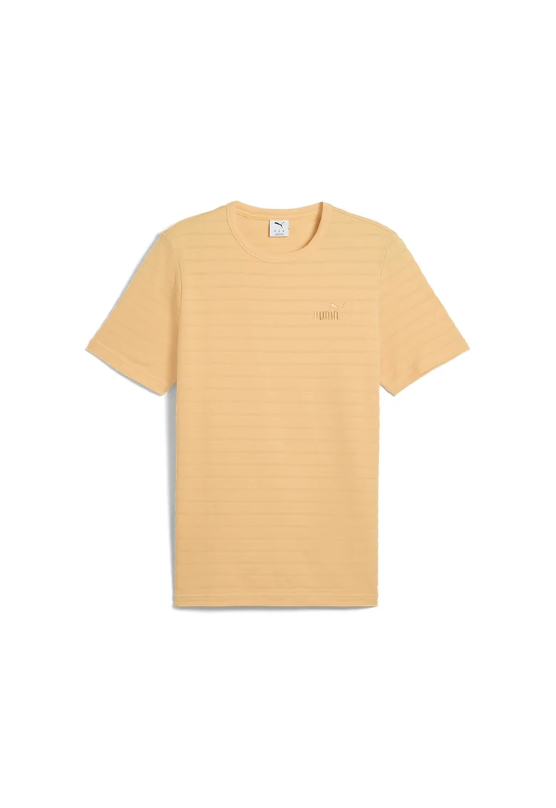 Tricou din amestec de bumbac cu logo brodat, Portocaliu pal