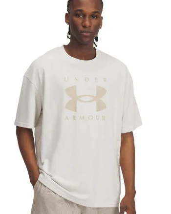 Tricou supradimensionat Heavyweight, Kaki/Alb murdar