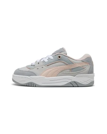 Pantofi sport unisex cu detalii din piele intoarsa ecologica 180, Gri/Roz somon