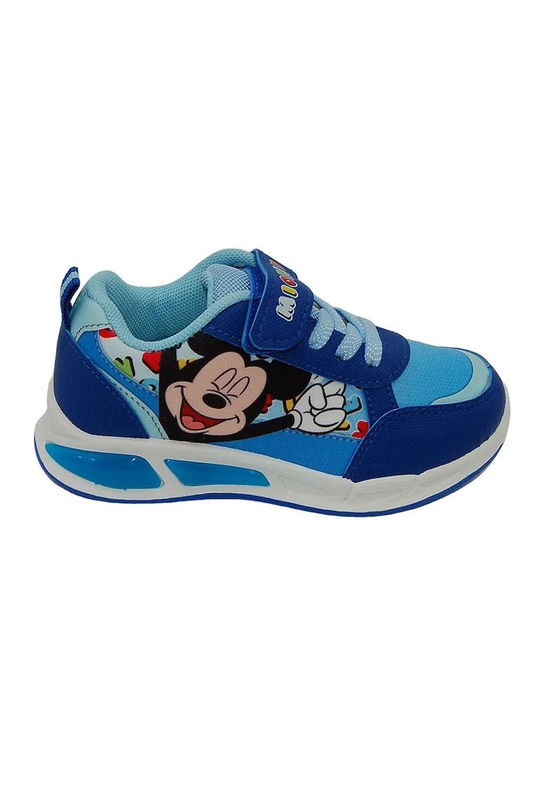 Pantofi sport cu LED-uri Mickey Mouse, Rosu/Negru/Albastru