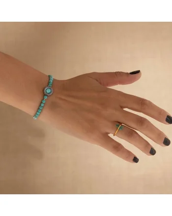 Bratara Handmade Din Pietre Semipretioase Turcoaz