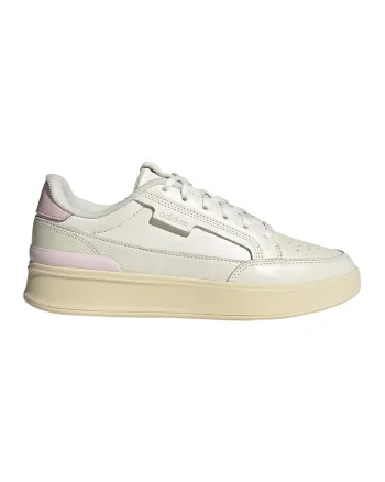 Pantofi sport din piele Aspyre, Alb fildes/Roz pal
