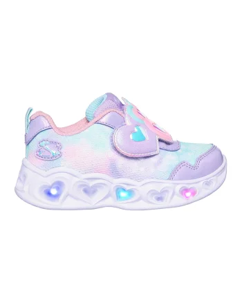 Pantofi sport cu LED-uri si aspect stralucitor, Albastru lavanda/Roz pastel