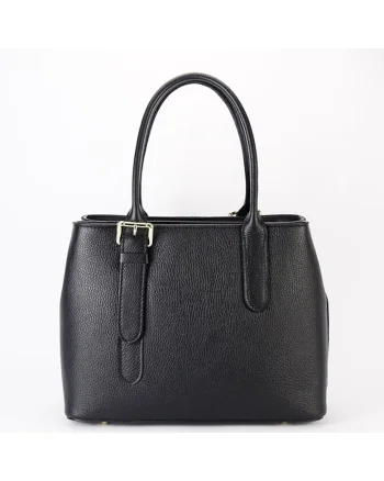 Geanta neagra de talie mare din piele naturala 1702 122 16890, Negru