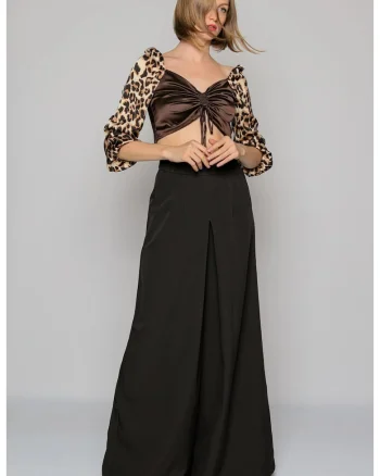 Pantaloni cu croiala ampla, Negru