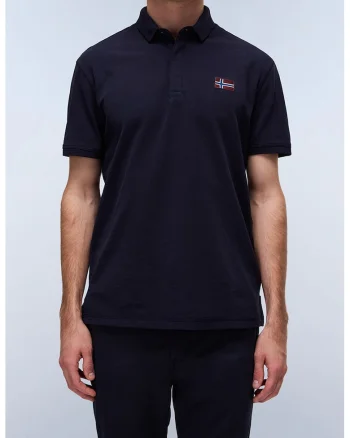 Tricou pollo din bumbac pique Ebea, Bleumarin