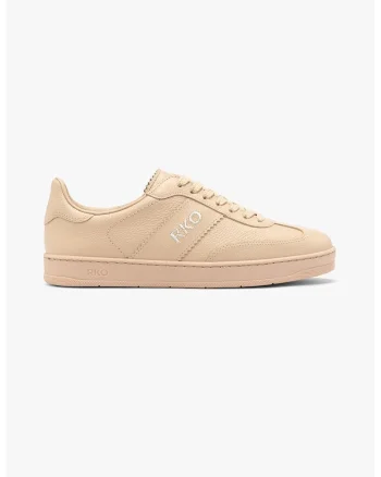 Pantofi sport de piele cu logo, Bej