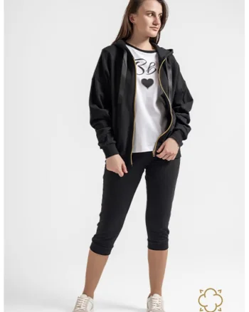Pantaloni scurti de tip leggins pentru dame, Negru