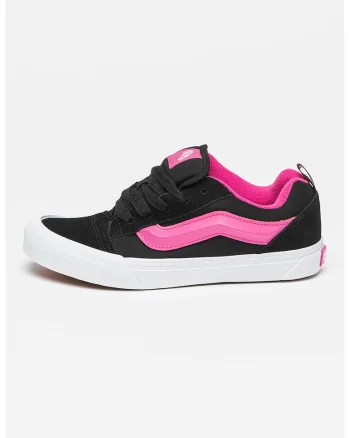 Tenisi de piele intoarsa Knu Skool, Negru/Fucsia