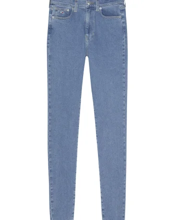 Blugi skinny cu talie inalta Sylvia, Albastru deschis