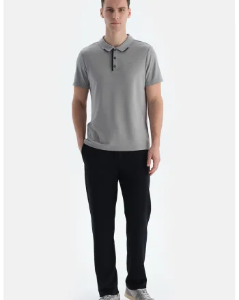 Pantaloni din amestec de modal cu snur de ajustare, Negru