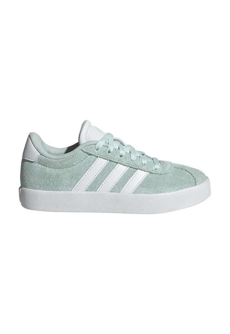 Pantofi sport VL Court 3.0 de piele intoarsa, Alb/Verde pal