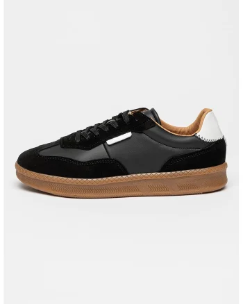 Pantofi sport cu garnituri de piele intoarsa Euphoria, Negru/Gri antracit