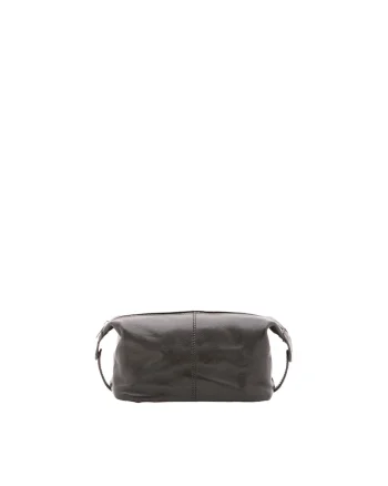 Etui unisex de piele cu bareta detasabila, Negru