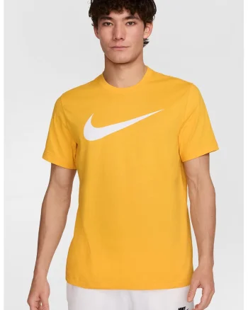 Tricou cu imprimeu logo Sportswear Swoosh, Alb/Galben