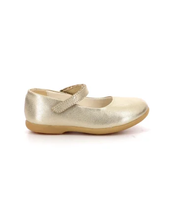 Pantofi de piele cu aspect metalizat, Auriu