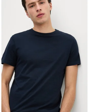 Tricou slim-fit din bumbac, Bleumarin