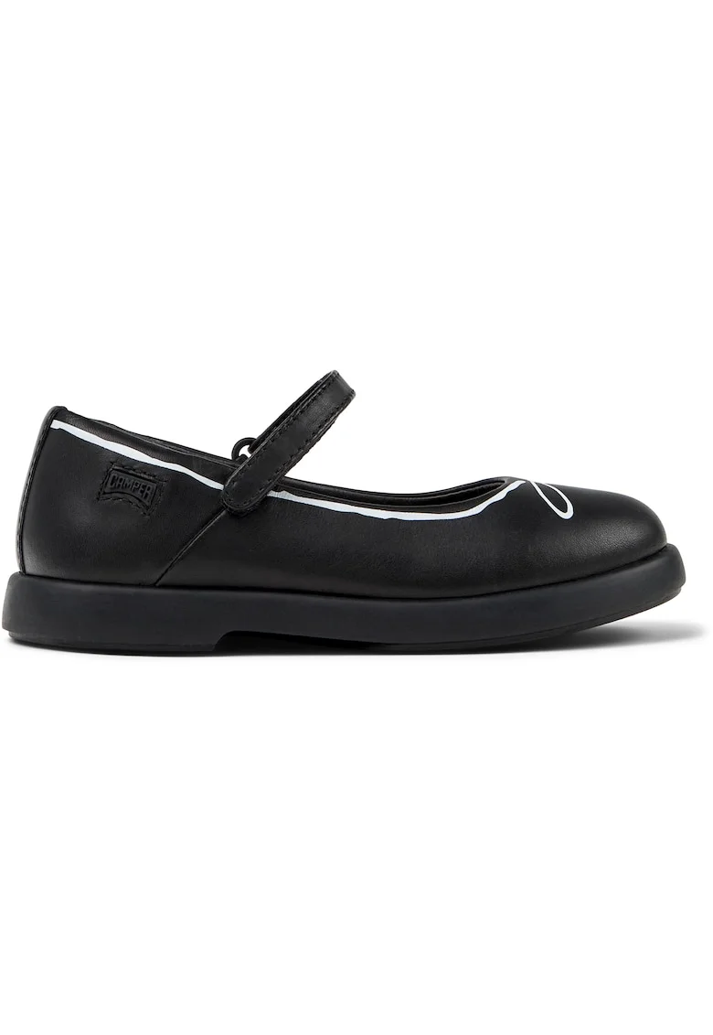 Pantofi Mary Jane din piele Duet Twins 8507, Alb/Negru