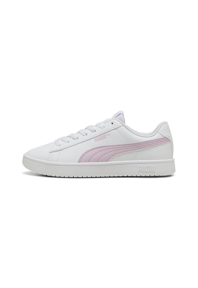 Pantofi sport de piele ecologica Rickie Classic, Alb/Roz pal