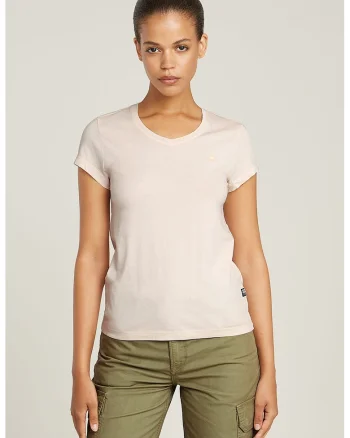 Tricou slim fit de bumbac organic, Bej