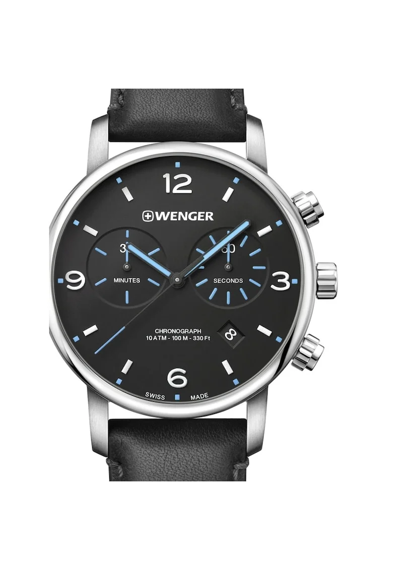 Ceas barbatesc  01.1743.120 Urban Metropolitan, 44mm, 10ATM, Argintiu