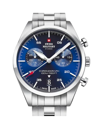 Ceas barbatesc  Quartz, 43mm, 10ATMsdzxf, Albastru